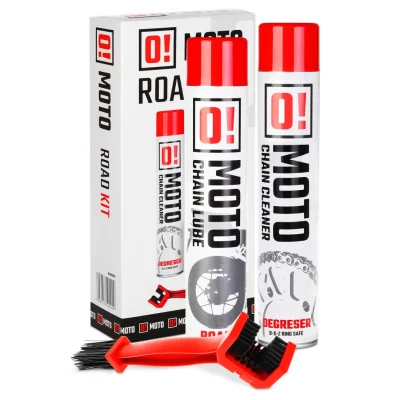 Road chain care and protection do czyszczenia i smarowania Łańcucha 2+1 z szczotką (2 X 750 ml) - O-MOTO Road chain care and protection do czyszczenia i smarowania Łańcucha 2+1 z szczotką (2 X 750 ml) - O-MOTO