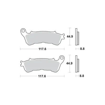Klocki hamulcowe SBS KH388 Street Excel Sinter złoty (828HS) Klocki hamulcowe SBS KH388 Street Excel Sinter złoty (828HS)