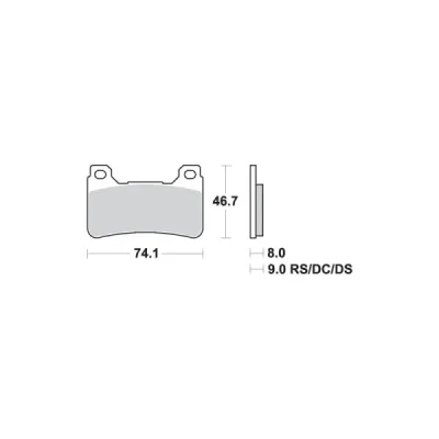 Klocki hamulcowe SBS KH390 Street Excel Sinter złoty (809HS) Klocki hamulcowe SBS KH390 Street Excel Sinter złoty (809HS)