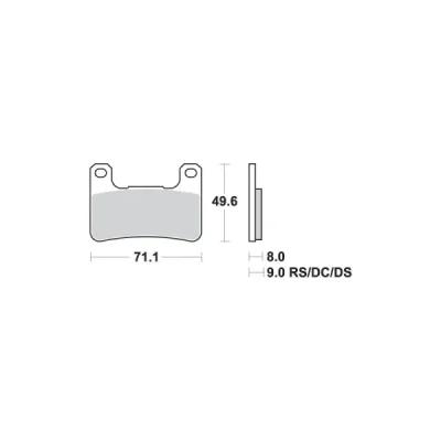 Klocki hamulcowe SBS KH379 Racing Dual Carbon czarny (806DC) Klocki hamulcowe SBS KH379 Racing Dual Carbon czarny (806DC)