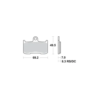 Klocki hamulcowe SBS KH347 Racing Dual Carbon czarny (782DC) Klocki hamulcowe SBS KH347 Racing Dual Carbon czarny (782DC)