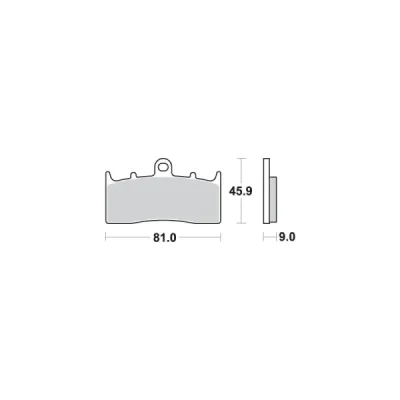 Klocki hamulcowe SBS  KH613 Street Excel Sinter złoty (778HS)
