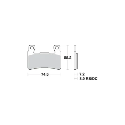 Klocki hamulcowe SBS KH265 Street Excel Sinter złoty (734HS) Klocki hamulcowe SBS KH265 Street Excel Sinter złoty (734HS)