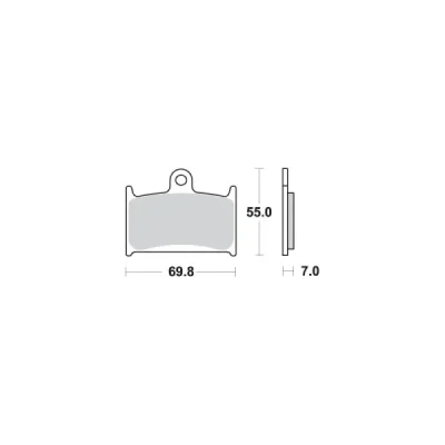 Klocki hamulcowe SBS  KH145 / KH236 Street Excel Sinter złoty (714HS)