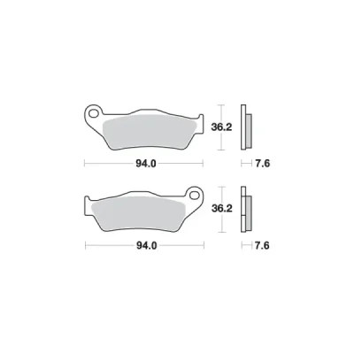 Klocki hamulcowe SBS  KH181 Street Excel/Racing Sinter złoty (671LS)