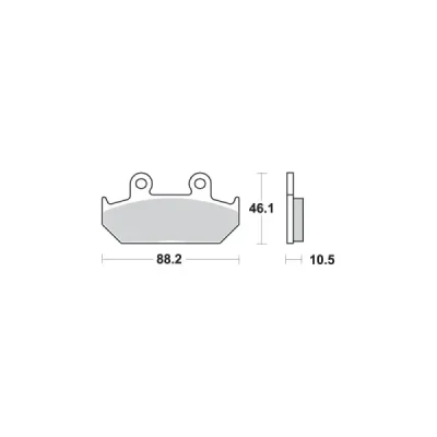 Klocki hamulcowe SBS  KH124/2 Street Excel Sinter złoty (647HS)
