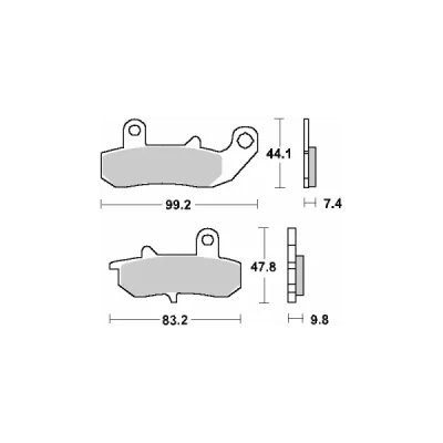 Klocki hamulcowe SBS  KH157 Street Ceramic czarny (635HF)