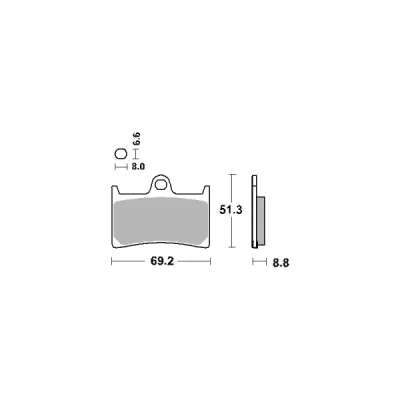 Klocki hamulcowe SBS 634DS-2 Racing Dual Sinter smootch - 634DS2