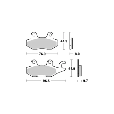 Klocki hamulcowe SBS  KH165/2 Street Ceramic czarny (633HF)
