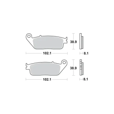 Klocki hamulcowe SBS  KH142 / KH226 Street Ceramic czarny (627HF)