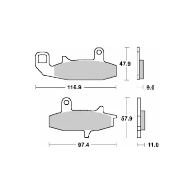 Klocki hamulcowe SBS KH147 Street Ceramic czarny (626HF) Klocki hamulcowe SBS KH147 Street Ceramic czarny (626HF)