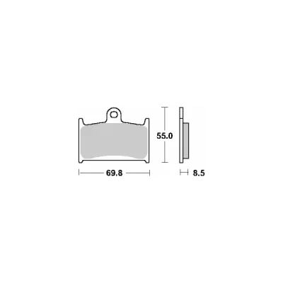 Klocki hamulcowe SBS KH145 / KH236 Evo Sinter złoty (624SP) Klocki hamulcowe SBS KH145 / KH236 Evo Sinter złoty (624SP)