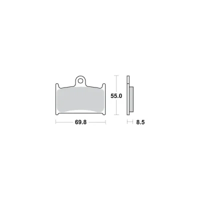 Klocki hamulcowe SBS KH145 / KH236 Street Excel Sinter złoty (624HS) Klocki hamulcowe SBS KH145 / KH236 Street Excel Sinter złoty (624HS)