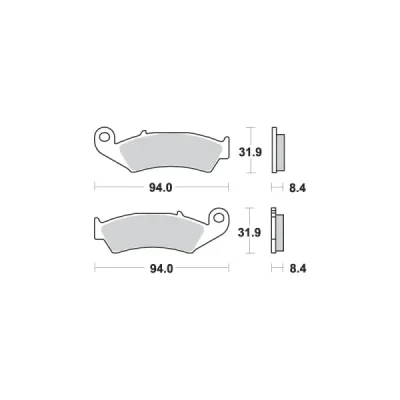 Klocki hamulcowe SBS  KH143 Street Excel/Racing Sinter złoty (623LS)