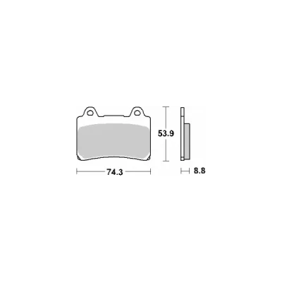 Klocki hamulcowe SBS  KH123 Street Excel Sinter złoty (613HS)
