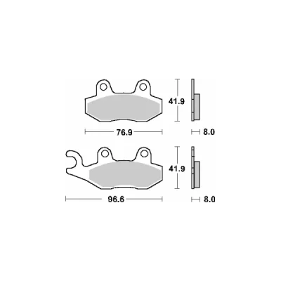 Klocki hamulcowe SBS  KH135/214 Street Excel/Racing Sinter złoty (611LS)