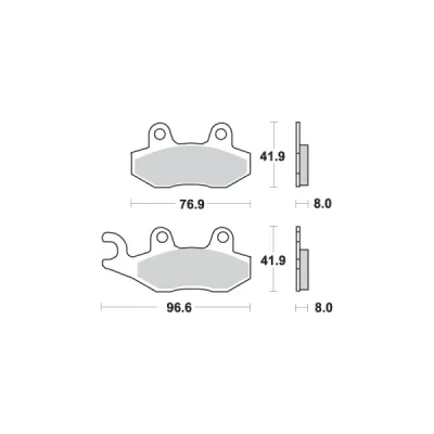 Klocki hamulcowe SBS  KH135 / KH214 Street Excel Sinter złoty (611HS)