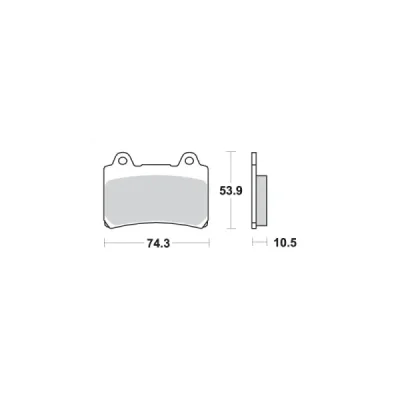 Klocki hamulcowe SBS  KH123 Street Excel/Racing Sinter złoty (590LS)