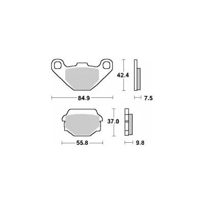 Klocki hamulcowe SBS  KH67 Street Ceramic czarny (586HF)