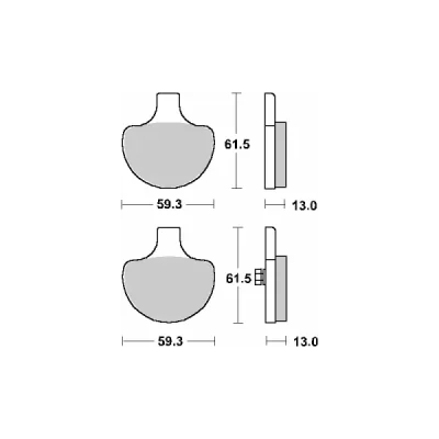 Klocki hamulcowe SBS 579HHS KH94 Street Excel Sinter złoty (579H.HS)