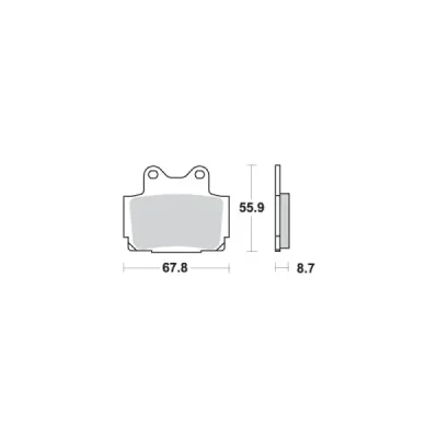 Klocki hamulcowe SBS  KH104 Street Excel/Racing Sinter złoty (570LS)