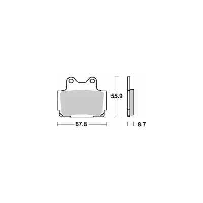Klocki hamulcowe SBS  KH104 Street Ceramic czarny (570HF)