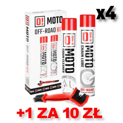Zestaw 4+1 do czyszczenia i smarowania Łańcucha off road chain care and protection 2+1 z szczotką (2 X 750 ml) - O-MOTO Zestaw 4+1 do czyszczenia i smarowania Łańcucha off road chain care and protection 2+1 z szczotką (2 X 750 ml) - O-MOTO