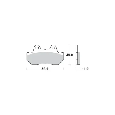 Klocki hamulcowe SBS  KH69/3 Street Excel Sinter złoty (542HS)