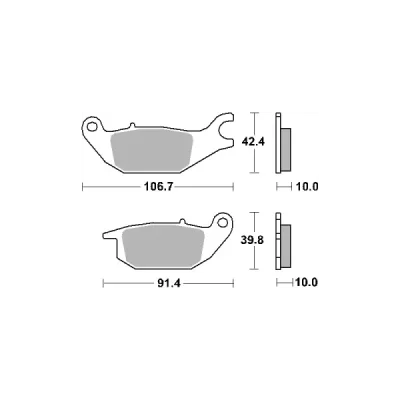 Klocki hamulcowe SBS KH343 Street Ceramic czarny (225HF) Klocki hamulcowe SBS KH343 Street Ceramic czarny (225HF)