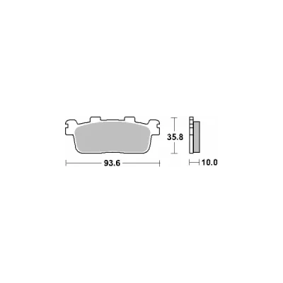 Klocki hamulcowe SBS  KH607 Maxi Sinter złoty (195MS)