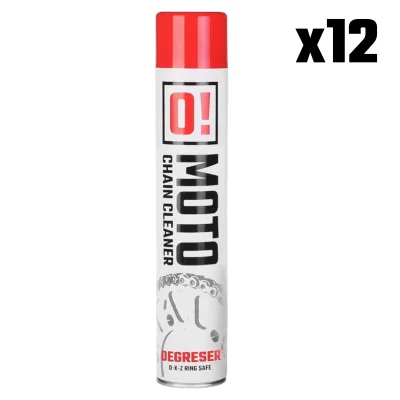 Zestaw 12 szt. spray zmywacz do mycia Łańcucha 750 ml chain cleaner - O-MOTO Zestaw 12 szt. spray zmywacz do mycia Łańcucha 750 ml chain cleaner - O-MOTO