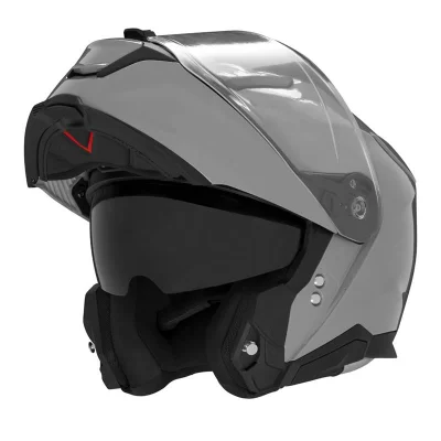 Kask szczękowy N967 Solid szary połysk XXL z blendą - NOX