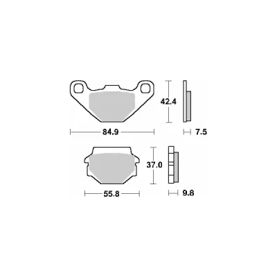 Klocki hamulcowe SBS  KH67 Street Ceramic czarny (135HF)