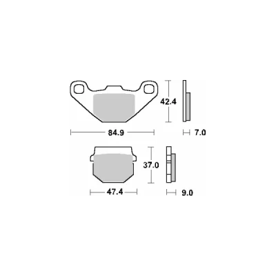 Klocki hamulcowe SBS  KH83 Street Ceramic czarny (101HF)