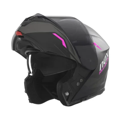 Kask szczękowy N968 Ultra czarny/różowy mat XS z blendą - NOX Kask szczękowy N968 Ultra czarny/różowy mat XS z blendą - NOX