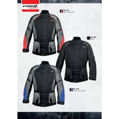 Roleff Wielka Kurtka Tekstylna Długa Z Membraną Wind-Tex Model Colombo Czarny S