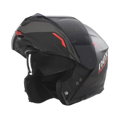 Kask szczękowy N968 Ultra czarny/czerwony mat L z blendą - NOX Kask szczękowy N968 Ultra czarny/czerwony mat L z blendą - NOX