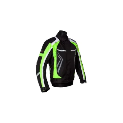 Roleff Wielka Kurtka Tekstylna Krótka Model Ro1527 Czarny/Biały/Fluo Xs