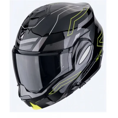 Kask szczękowy Exo-Tech Evo Conquer black/neon yellow czarny/żółty fluo XXL - Scorpion Kask szczękowy Exo-Tech Evo Conquer black/neon yellow czarny/żółty fluo XXL - Scorpion