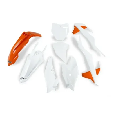 UFO KOMPLET PLASTIKÓW KTM SX 85 '18-'23 OEM '20 (POMRAŃCZOWY/BIAŁY) (KT519E999X) UFO KOMPLET PLASTIKÓW KTM SX 85 '18-'23 OEM '20 (POMRAŃCZOWY/BIAŁY) (KT519E999X)