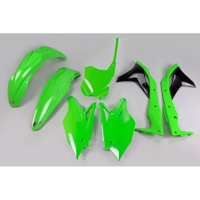 UFO KOMPLET PLASTIKÓW KAWASAKI KXF 250 '18-'20 OEM '20 (ZIELONY/CZARNY) (KA225E999K) UFO KOMPLET PLASTIKÓW KAWASAKI KXF 250 '18-'20 OEM '20 (ZIELONY/CZARNY) (KA225E999K)
