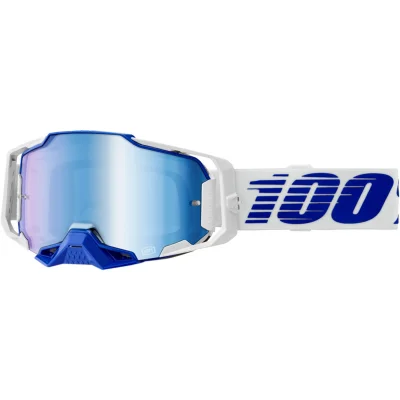 Gogle Armega Blue niebieski/biały szybka niebieskie lustro - 100 Procent Gogle Armega Blue niebieski/biały szybka niebieskie lustro - 100 Procent