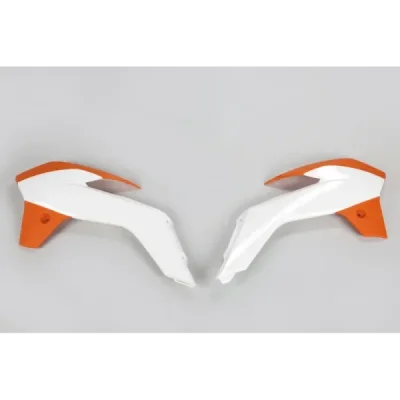 Osłony chłodnicy UFO KTM SX85 pomarańczowe białe (KT04042999W) Osłony chłodnicy UFO KTM SX85 pomarańczowe białe (KT04042999W)
