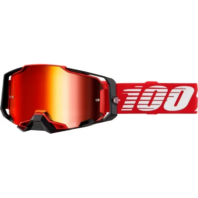 Gogle Armega Red czerwony/czarny/biały szybka czerwone lustro - 100 Procent Gogle Armega Red czerwony/czarny/biały szybka czerwone lustro - 100 Procent