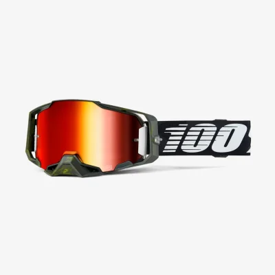 Gogle Armega Soledad czarny/biały/camo szybka czerwone lustro - 100 Procent Gogle Armega Soledad czarny/biały/camo szybka czerwone lustro - 100 Procent