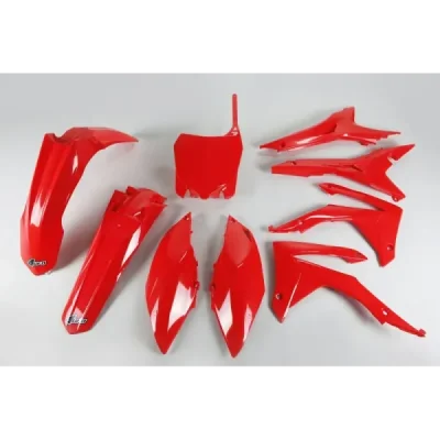 Komplet plastików UFO Honda CRF 250R 14-17 CRF 450R 13-16 z pokrywą filtra powietrza czerwony (HOKIT122070)