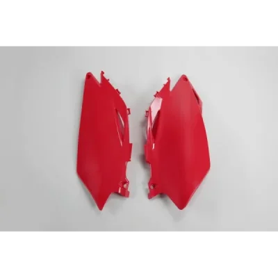 Komplet plastikowych osłon bocznych tylnych UFO Honda CRF 250R 450R czerwony (HO04638070)