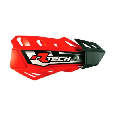 Osłony rąk FLX czerwone z 2 rodzajami mocowań do kierownicy oraz manetek - RACETECH Osłony rąk FLX czerwone z 2 rodzajami mocowań do kierownicy oraz manetek - RACETECH