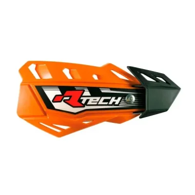 Osłony rąk FLX pomarańczowy z 2 rodzajami mocowań do kierownicy oraz manetek - RACETECH
