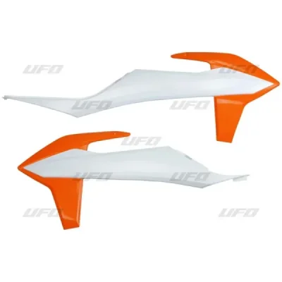 Osłony chłodnicy UFO KTM SX SXF 19-20 OEM białe pomarańczowe (KT04092999) Osłony chłodnicy UFO KTM SX SXF 19-20 OEM białe pomarańczowe (KT04092999)